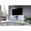TV cabinet cama meble QIU 160 — MDF Valge gloss, 1600×420×570 mm