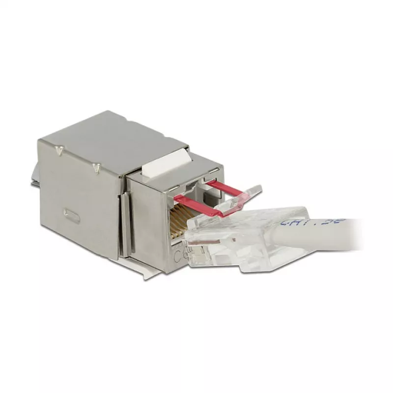 Keystone-moodul DELOCK 86404 — RJ-45 hõbedane, 38.5×22.3×17.3 mm