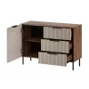 Cama meble ALMERA kummut 104x42x75 cm, pähkel/kašmiir, 3 sahtlit, puitlaastplaat