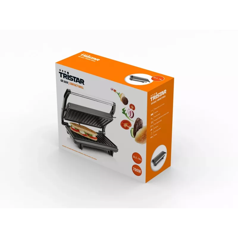 Kontaktgrill Tristar GR-2650 700W Must roostevaba teras Ristkülikukujuline
