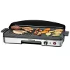 Elektriline lauagrill Rommelsbacher BBQ 2003 — 1900 W, 50×25 cm, sooneline + Teppanyaki, reguleeritav termostaat, hõbedane/must