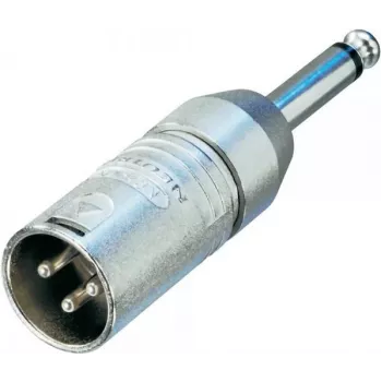 Neutrik - Audioadapter - XLR3 (M) kuni Mono-Pistik (M) (NA2MP)