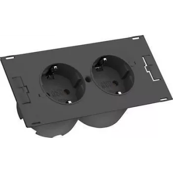 Bachmann DUE - 2 m - 2 AC-Outputs - siseruumides kasutatav - Plastik - Must - 141 mm