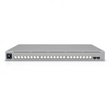 Võrgulüliti Ubiquiti UniFi ECS-24-POE — hallatav L2/L3, 24× 10G RJ-45, PoE, 1U, hall