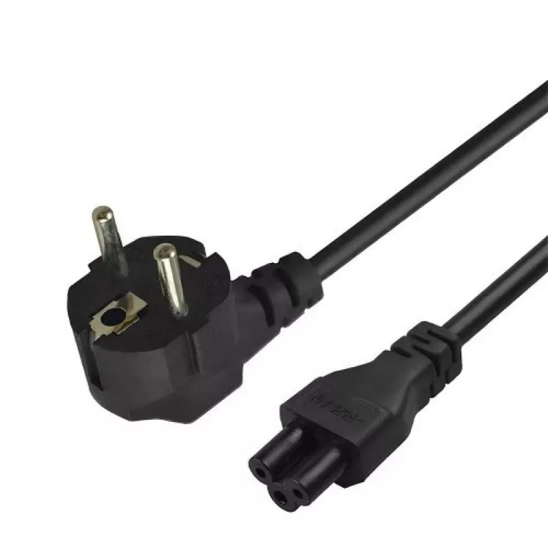 Toitekaabel Savio Strom IEC 60320 C5 CEE 7/7 3m Must C5 Ühendus Tüüp C