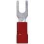 LappKabel Fork Cable Lug 0.5 mm² 1.5 mm² Hole Diameter=4.3 mm Partially Insulated Red 63105050 100 tk (63105050)