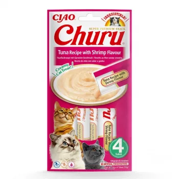 INABA Churu tuunikala ja kreveti maitsega - kassimaiused - 4x14 g