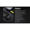 Nitecore HC70 UHE otsalamp, 1600 lm, 6 LED-i, IP68, USB-ga laetav, alumiinium, 172 g, must