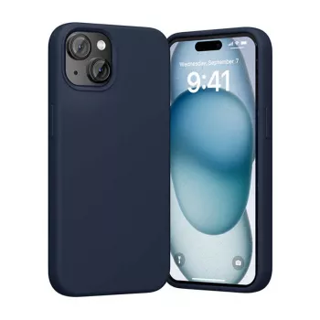 Silikoonist ümbris Vention KUFL0-20 iPhone 15 Plus'ile, sinine — pehme kaitseümbrise, õhuke istuvus