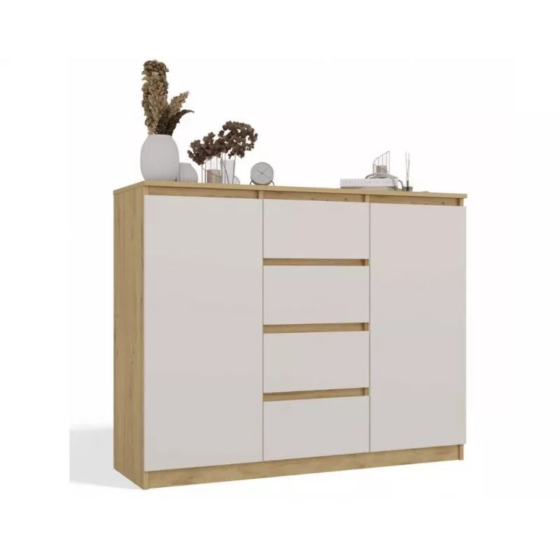 kummut koos 2 uksed ja 4 sahtlid, artisan tamm/kašmiiri värv