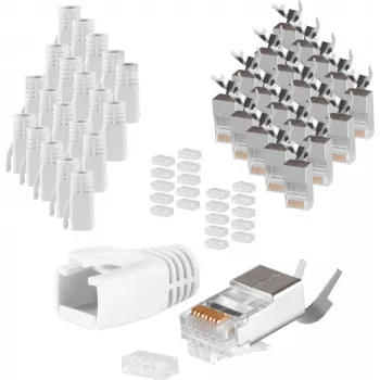 Juhtmepistik RJ-45 ShiverPeaks 72067-20W valge