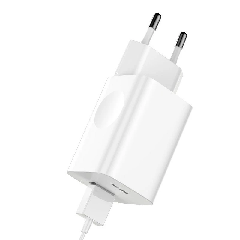 Laadija Baseus Quick Charger CCALL-BX02, max 24 W, USB Fast Charge 3.0, valge, 100–240 V