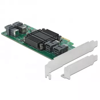 DeLOCK PCI Express x8 kaart 4 sisemise SFF-8643 NVMe pordiga, madala profiiliga
