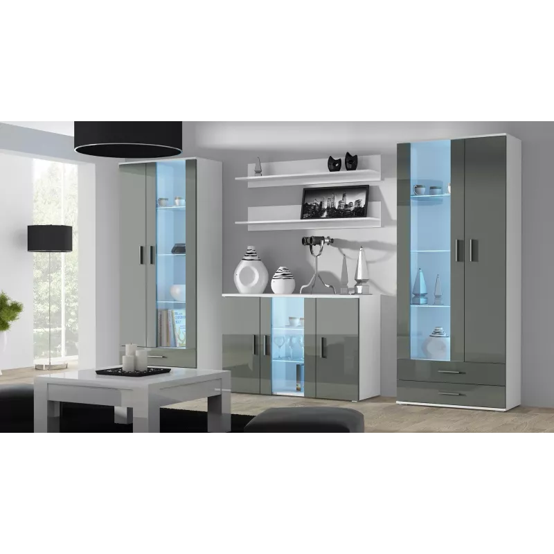 Cama komplekt of two shelves 125cm SOHO valge matt