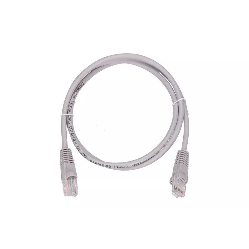 LAN patchcord Extralink Cat5e UTP 1 m, RJ-45 to RJ-45, hall