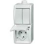 BUSCH JAEGER 2601/5/20EW-54-503 - CEE 7/3 - 2P+E - Valge - IP44 - 250 V - 16 A
