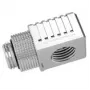 Barrow 90° adapter G1/4 IG – G1/4 IG, mudel FBFTWT90-V2 S, hõbedane, pöörlev liitmik vedelikjahutusele