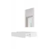 Dressing table with mirror cama meble PAFOS 80×41.6×100 cm, Valge matte, MDF frame, 1 drawer