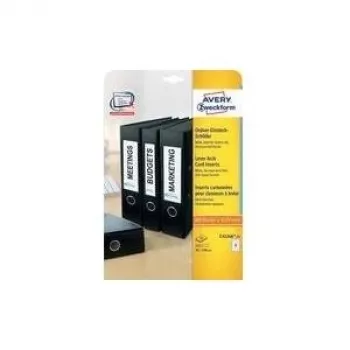 Seljasildid Avery 32231 — valged lühikesed/laiad sildid, 125 tk pakis