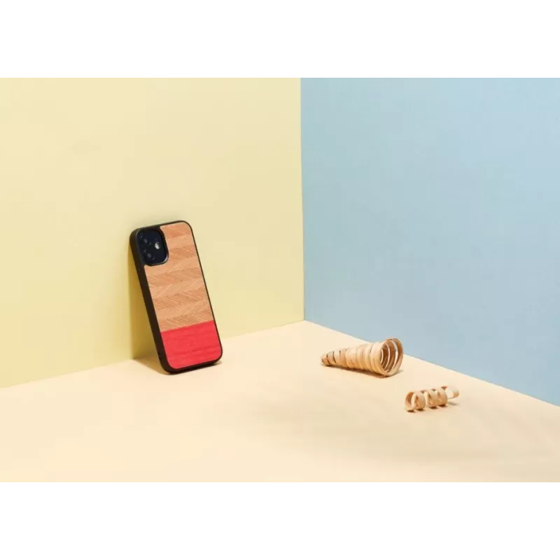 Kaitsev mobiilikott Man and Wood iPhone 12 mini jaoks — kalasaba asalea must muster