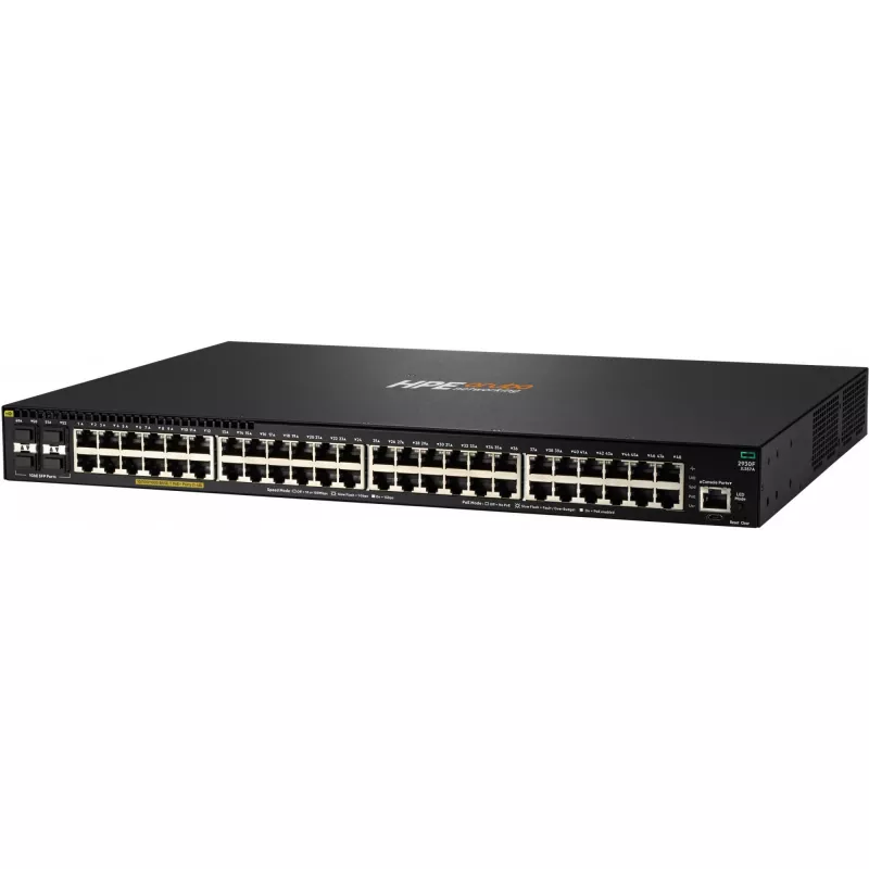 HPE - Aruba Series - lüliti - 2930F 48G PoE+ 4SFP - L3 - hallatav - 48 x 10/100/1000 (PoE+) + 4 x Gigabit SFP (üleslink) raamile paigaldatav PoE+ (740 W)