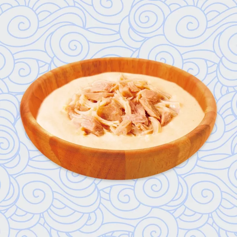 Niisked kassimaiused INABA Ciao Stew Kana ja kammkarp kotike 40 g — teraviljavaba, täiskasvanud, lihane