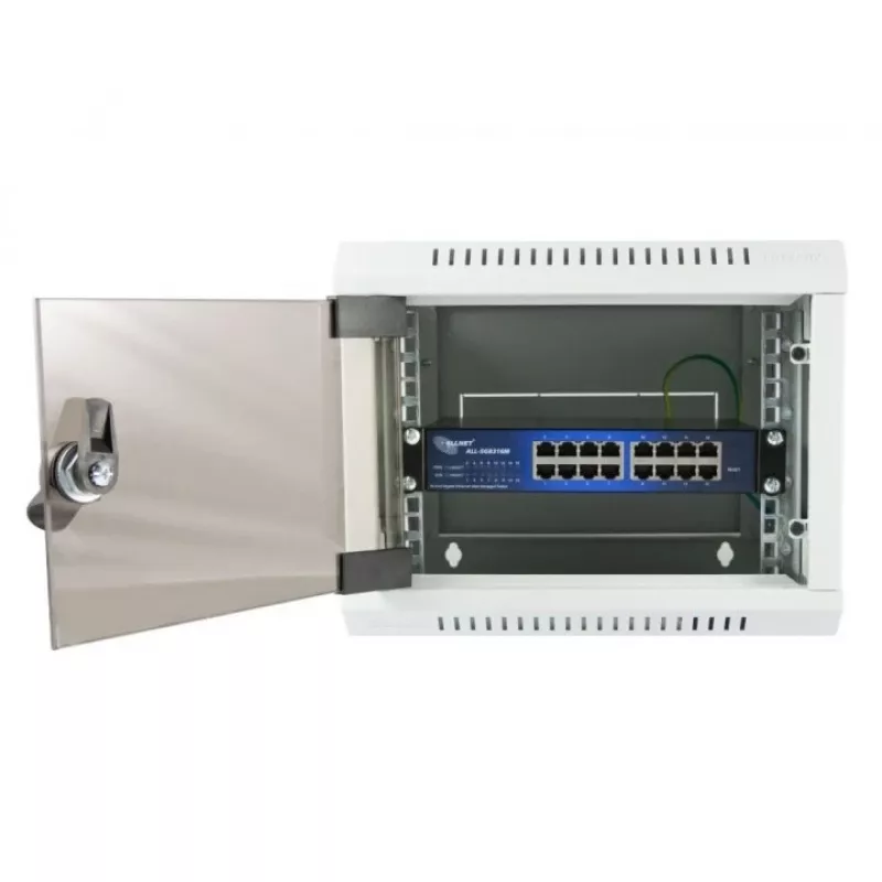 Hallatav kommutaator ALLNET 112534 L2 Gigabit Ethernet 16 porti 19U Must