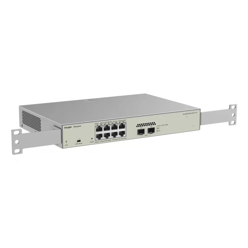 Ruijie Networks RG-NBS3100-8GT2SFP-P-V2 võrgukommutaator Hallatav L2 Gigabit Ethernet (10/100/1000) Toide üle Etherneti (PoE) Metallist