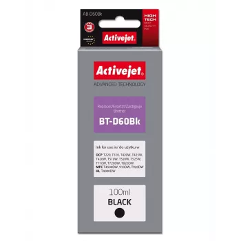 Activejet AB-D60Bk tindikassett (asendus Brother BT-D60Bk-le; Supreme; 100 ml; must)