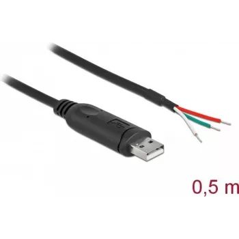 Adapterikaabel USB 2.0 Type-A jadaliidese RS-232 jaoks DeLOCK 63497