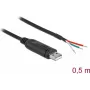 Adapterikaabel USB 2.0 Type-A jadaliidese RS-232 jaoks DeLOCK 63497