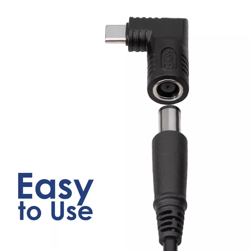 Akyga AK-ND-D09 DC 5,5 x 3,0 mm + tihvt – USB-C PD adapter sülearvutilaadijale, 65 W, HP sülearvutitele