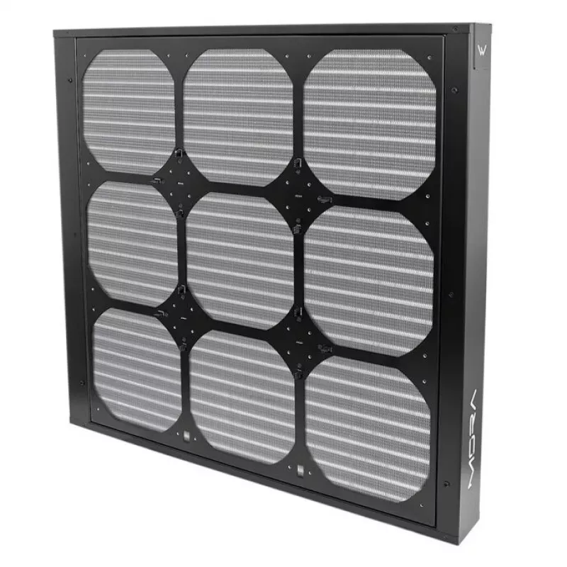 Radiator Watercool MO-RA IV 600 must — toetab 120 mm ventilaatoreid