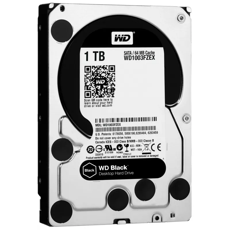 HDD | WESTERN DIGITAL | Must | 1TB | SATA 3.0 | 64 MB | 7200 p/min | 3,5 | WD1003FZEX