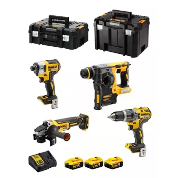 DeWalt DCK422P3T-QW tööriistakomplekt juhtmeta kombineeritud 18V 5Ah (3 akut), puur/kruvikeeraja DCD796, löökpuur, 4 cm puit, 1,3 cm teras
