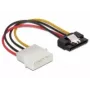 SATA HDD kaabel DeLOCK 60120 4pin isane metallklambriga sirge 0,12 m