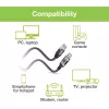 Techly ICOC U3A-RJ45-010 võrgukaabel Must, Hõbedane 1 m Cat6 F/UTP (FTP)