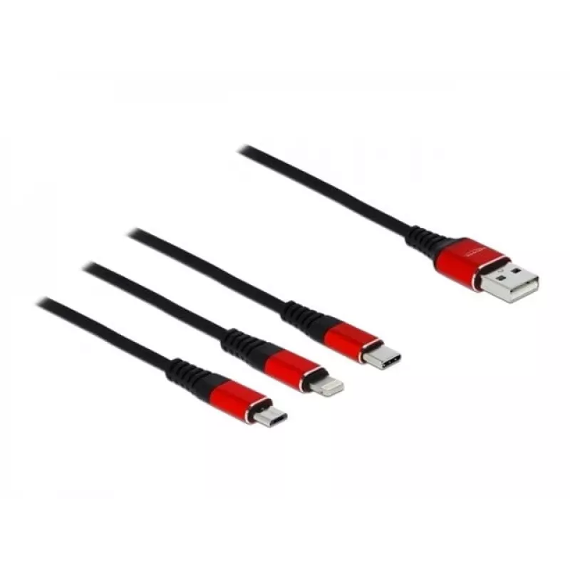 Delock 3 in 1 laadimiskaabel - 30 cm