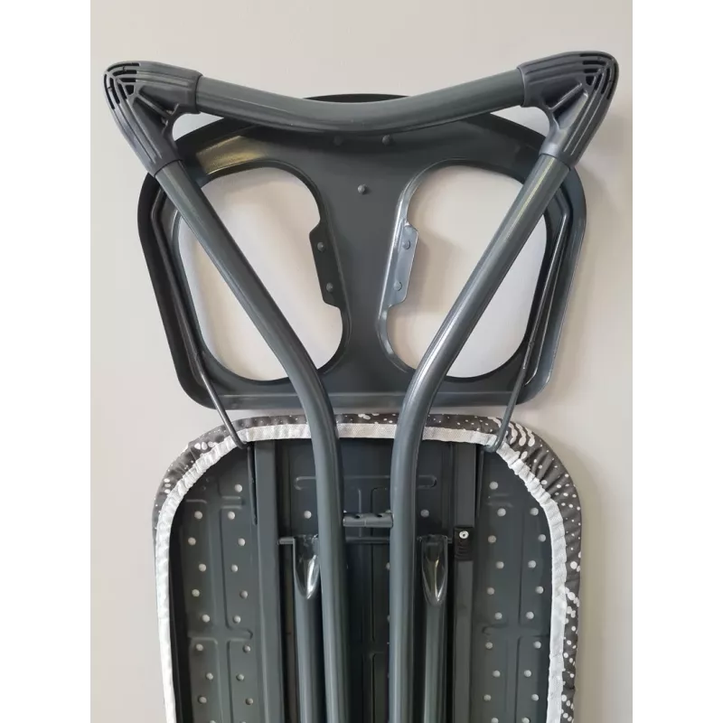 Täissuuruses triikimislaud PROMIS PKD80 COMFORT PLUS — standardsuurus, hall, kokkupandav, triikrauahoidik