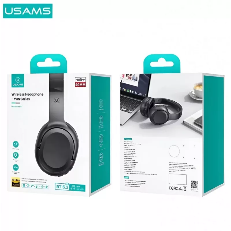 Bluetooth-kõrvaklapid Usams Yun Series Must TDLYEJYX01