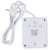 Pistikupesadega pikendusjuhe MACLEAN MCE387 W — 2 pistikupesa, 3×USB A, 110–240V, 2500W, 1,5 m kaabel, valge