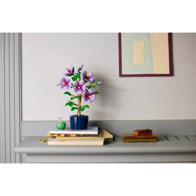 LEGO botaaniline ehituskomplekt Hibiscus lill 10372 – 660 tükki, väljapanekumudel, 250×360×130 mm