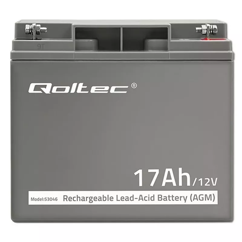 Qoltec 53046 AGM aku 12 V 17 Ah, maks. 255 A