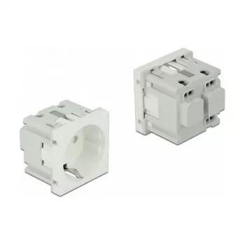 Toitepistikupesa DELOCK 81320 CEE 7/3 3P+N+PE 250V 16A Valge ABS 45×45×43 mm