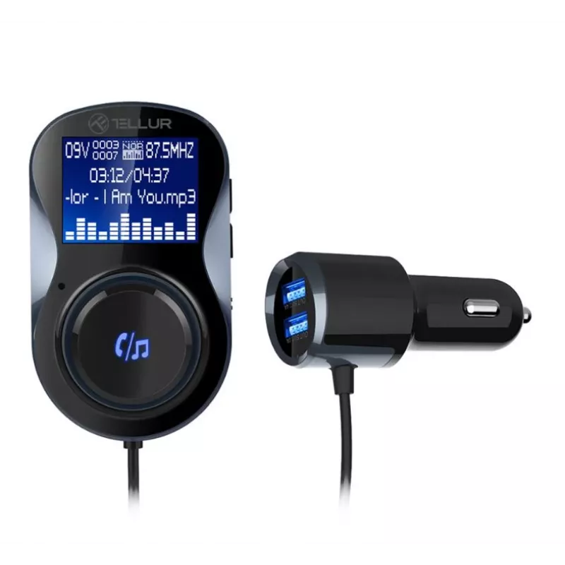 Tellur FMT-B4 Bluetooth FM-saatja, microSD, must