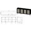 JUTA 4D kummut 4D 200x39,5x90 must + linol calabria