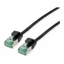 ROLINE RM U/FTP DataCenter plaasterkaabel Cat.6A (klass EA), õhuke, must, 0,5 m