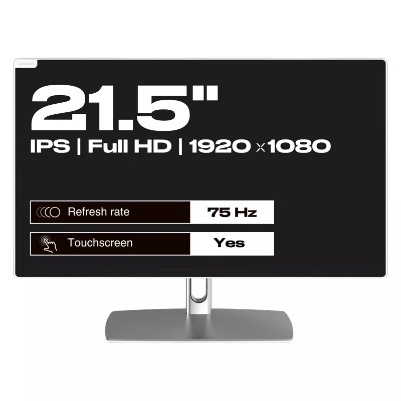 JAPANNEXT FHD puuteekraaniga monitor 54,61 cm (21,5 inch) 1920x1080 pikslit, IPS-paneel, 8 ms, 75 Hz, AMD FreeSync, HDMI, puuteekraan (JN-IPS2152FHDR-C65W-FLD-T)
