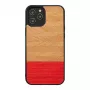 man & wood telefonikott iPhone 12 / 12 Pro — kalasabamuster asalea must