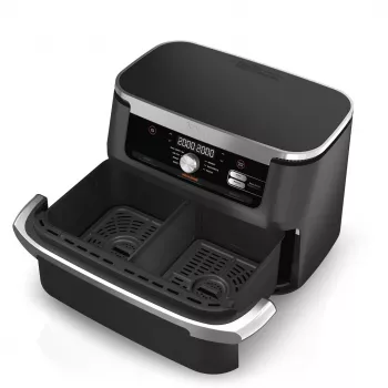Ninja AF500EU fritüür Double 10,4 L eraldiseisev 2470 W kuumaõhufritüür must, roostevaba teras